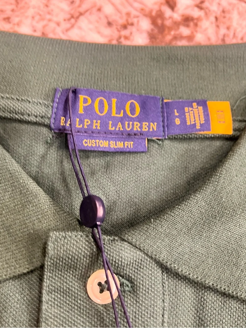 Ralph Lauren Forest Green Polo with Yellow Pony Emblem